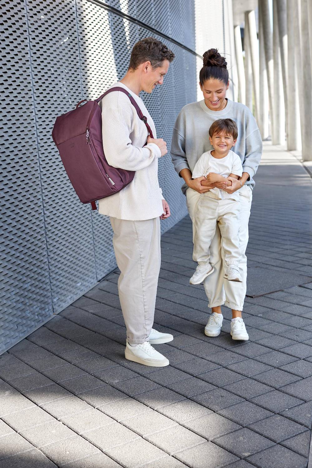 Lässig Wickelrucksack - Slender Up Backpack, Tiefrot Neuheiten