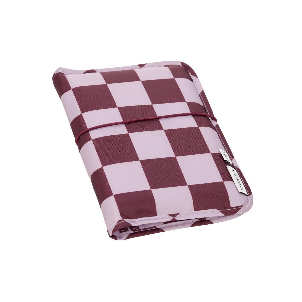 Lässig Windeltasche - kleine Wickeltasche, Tiefrot Lavendel