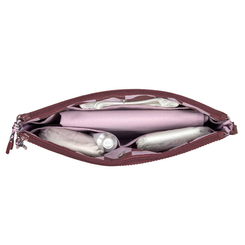 Lässig Windeltasche - Clutch, Tiefrot Lavendel Super Sparpreis