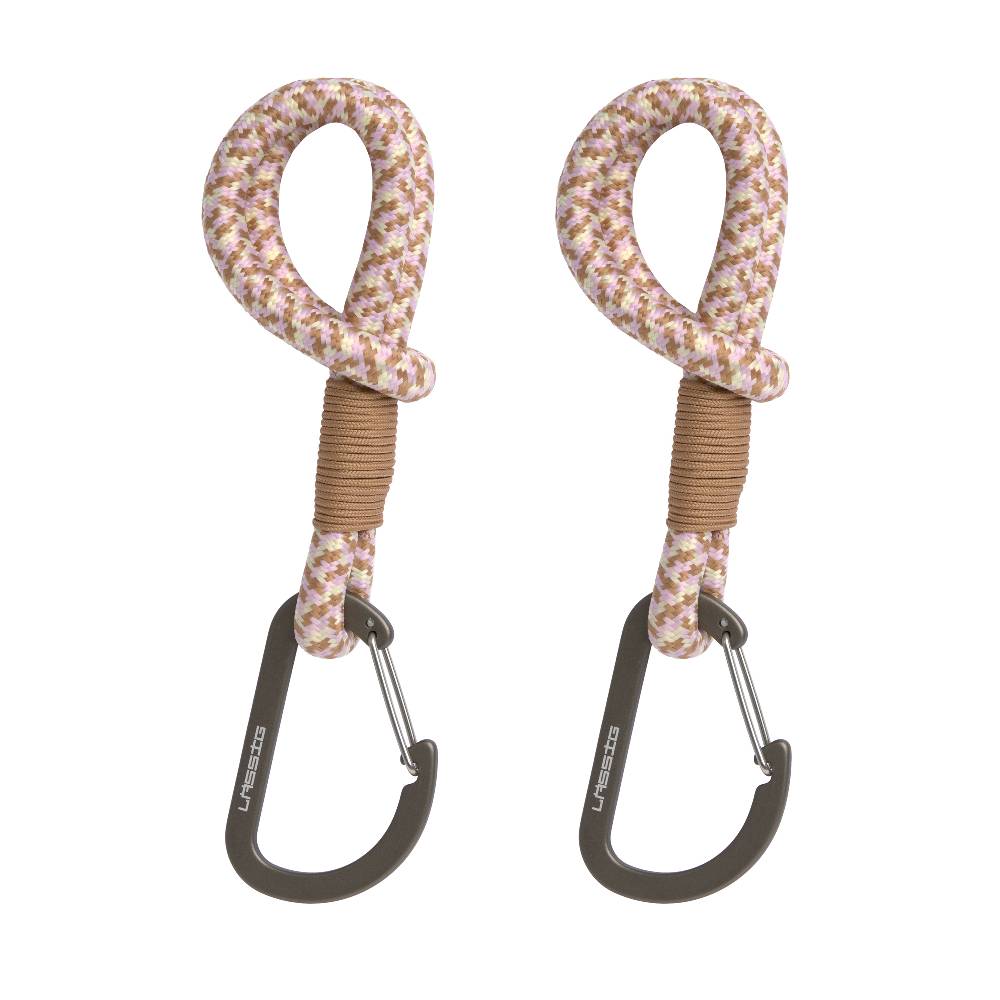 Lässig Kinderwagenhaken 2er Set - Karabiner, Beige Vanille Letzte 3 Tage