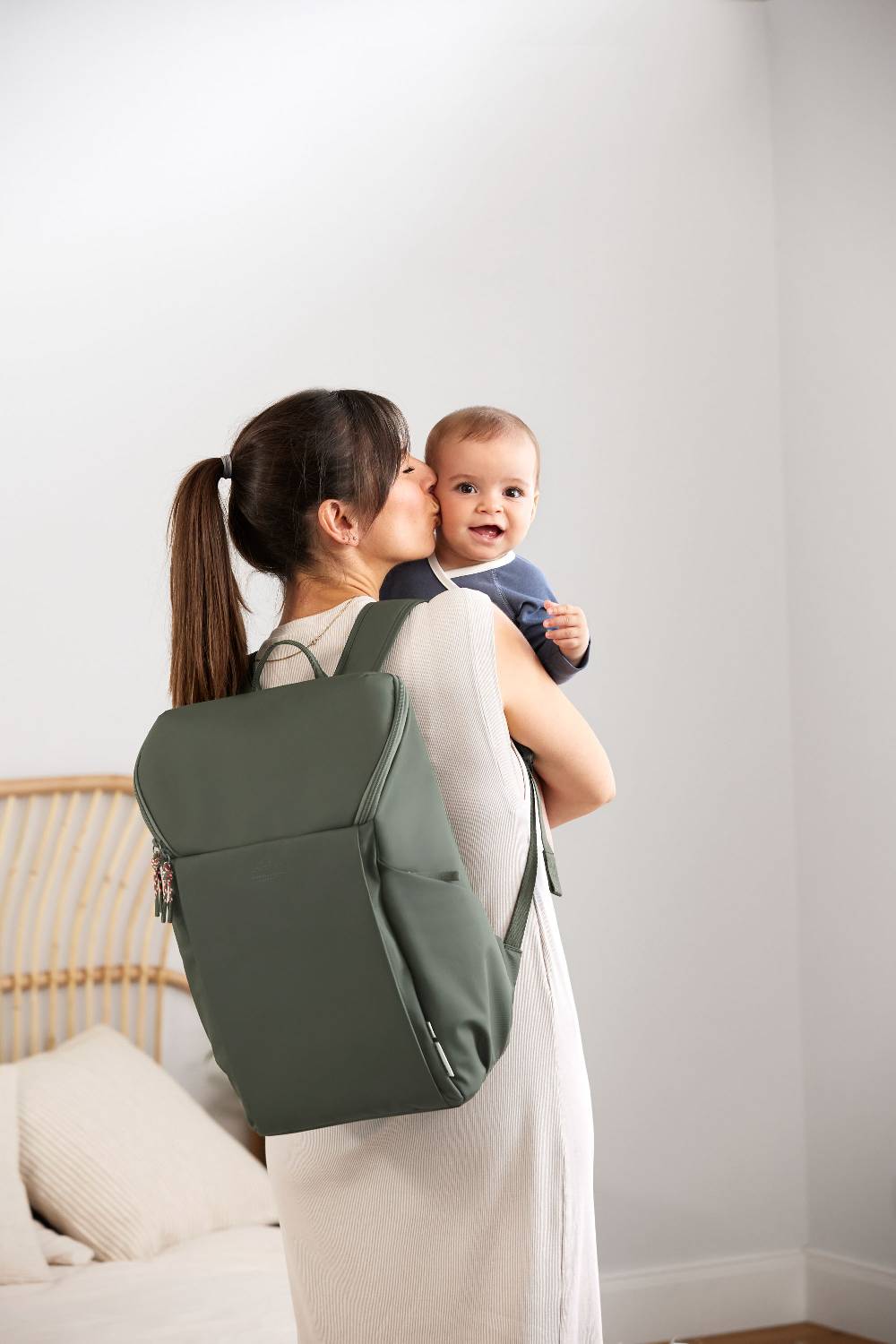 Lässig Wickelrucksack - Slender Up Backpack, Oliv Neueste Stile