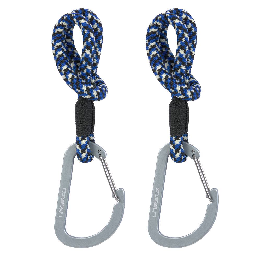 Lässig Kinderwagenhaken 2er Set - Karabiner, Schwarz Blau