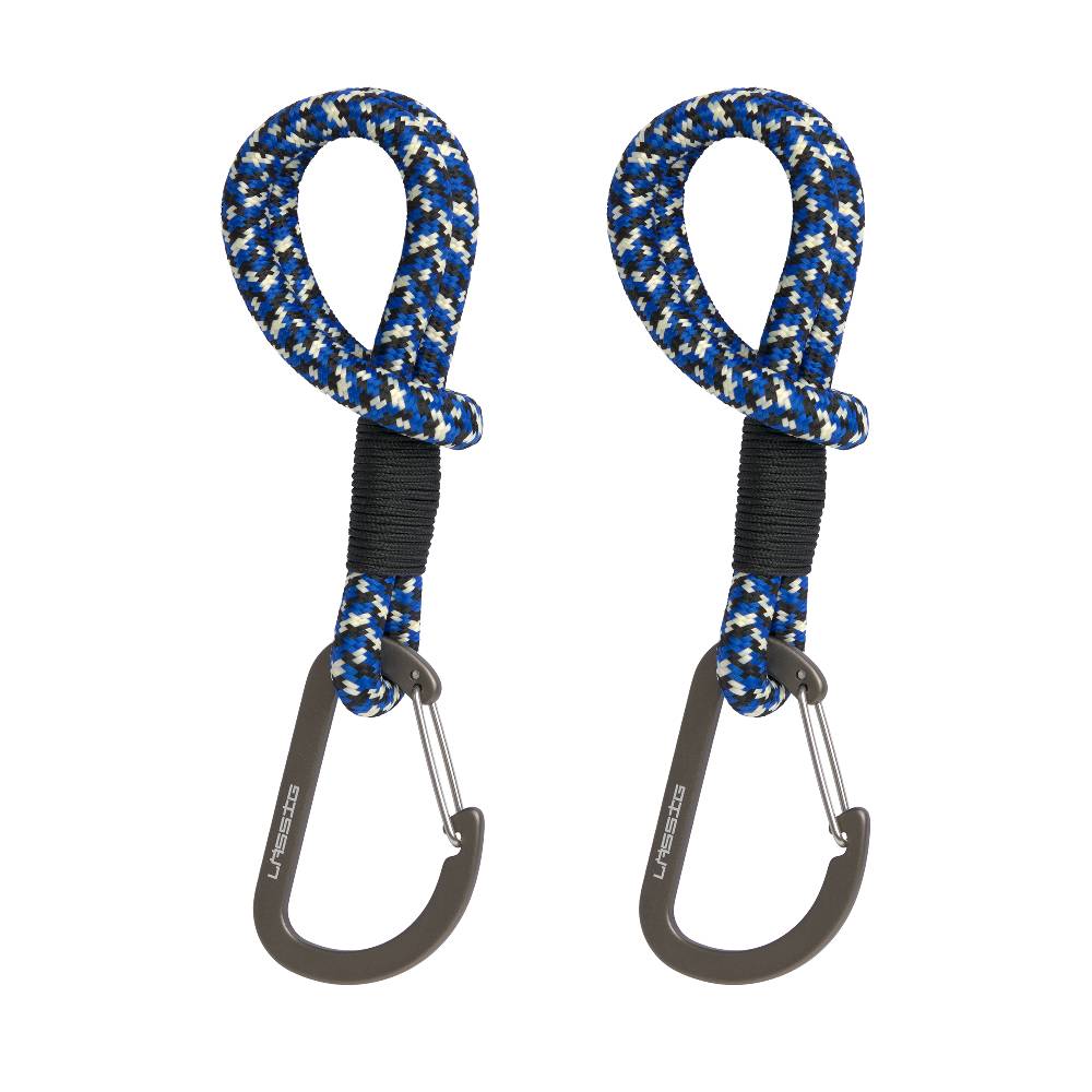 Lässig Kinderwagenhaken 2er Set - Karabiner, Schwarz Blau Fabrikladen