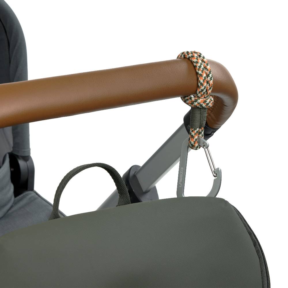 Lässig Kinderwagenhaken 2er Set - Karabiner, Oliv Rot Begrenzt auf 3 Tage