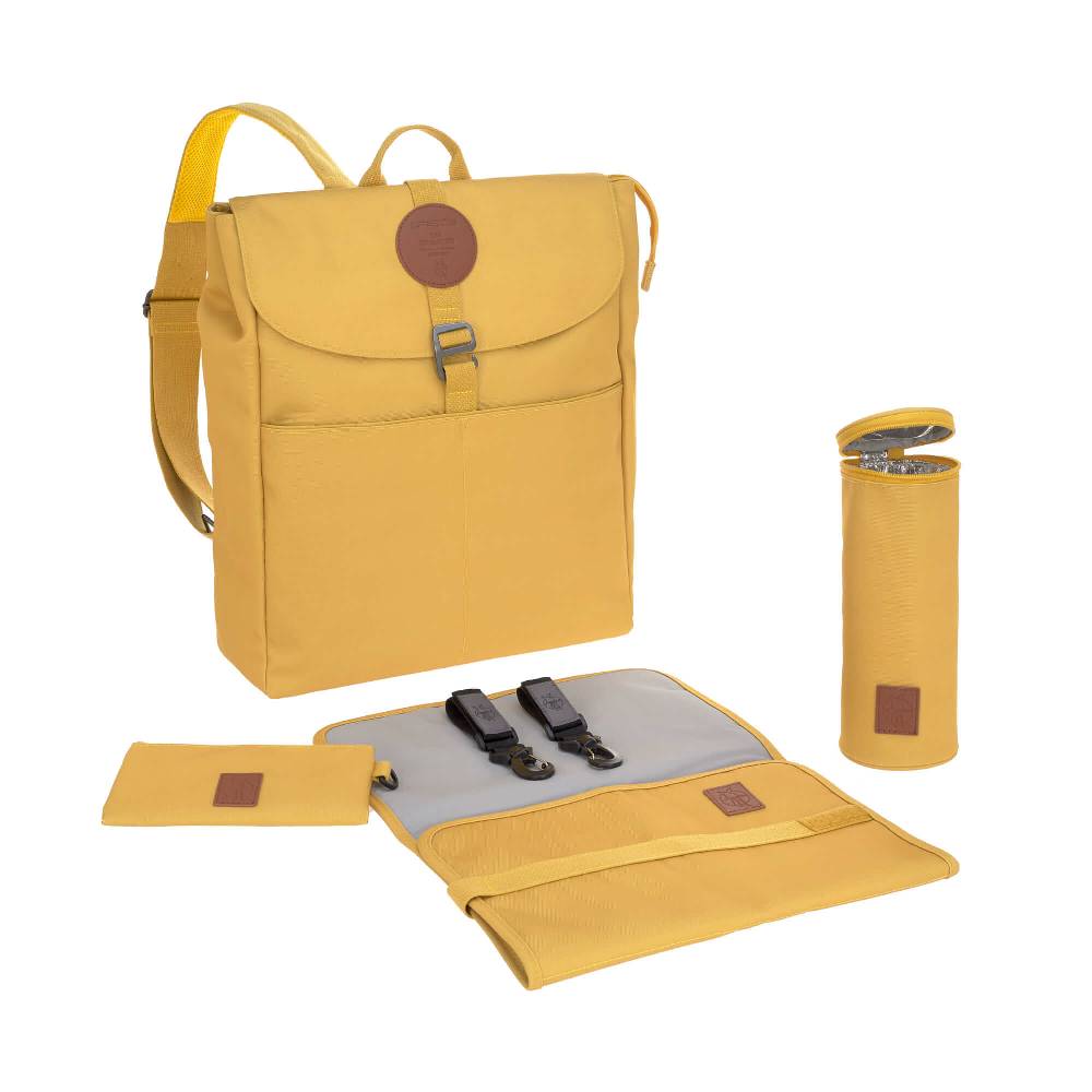 Lässig Wickelrucksack - Green Label Adventure Backpack, Lemon Curry