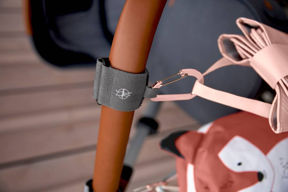 Lässig Kinderwagenhaken 2er Set - Karabiner, Grau Verkauf