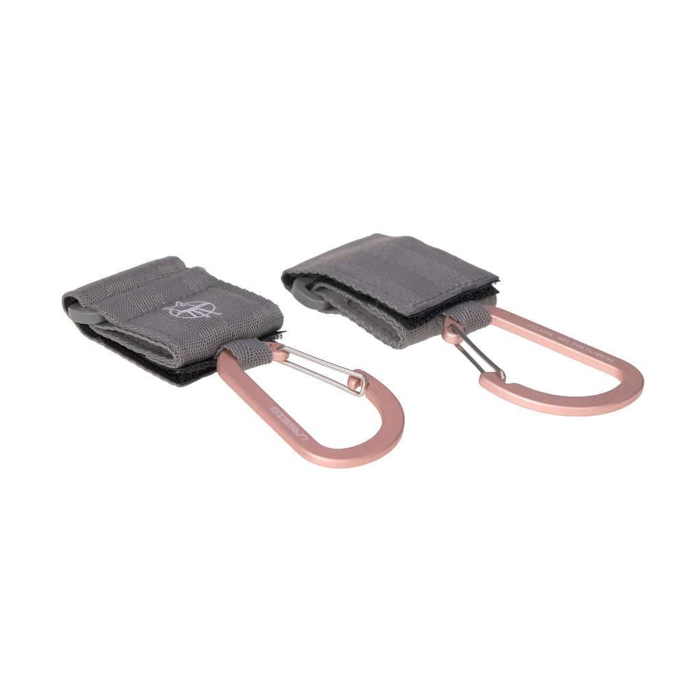 Lässig Kinderwagenhaken 2er Set - Karabiner, Grau Verkauf