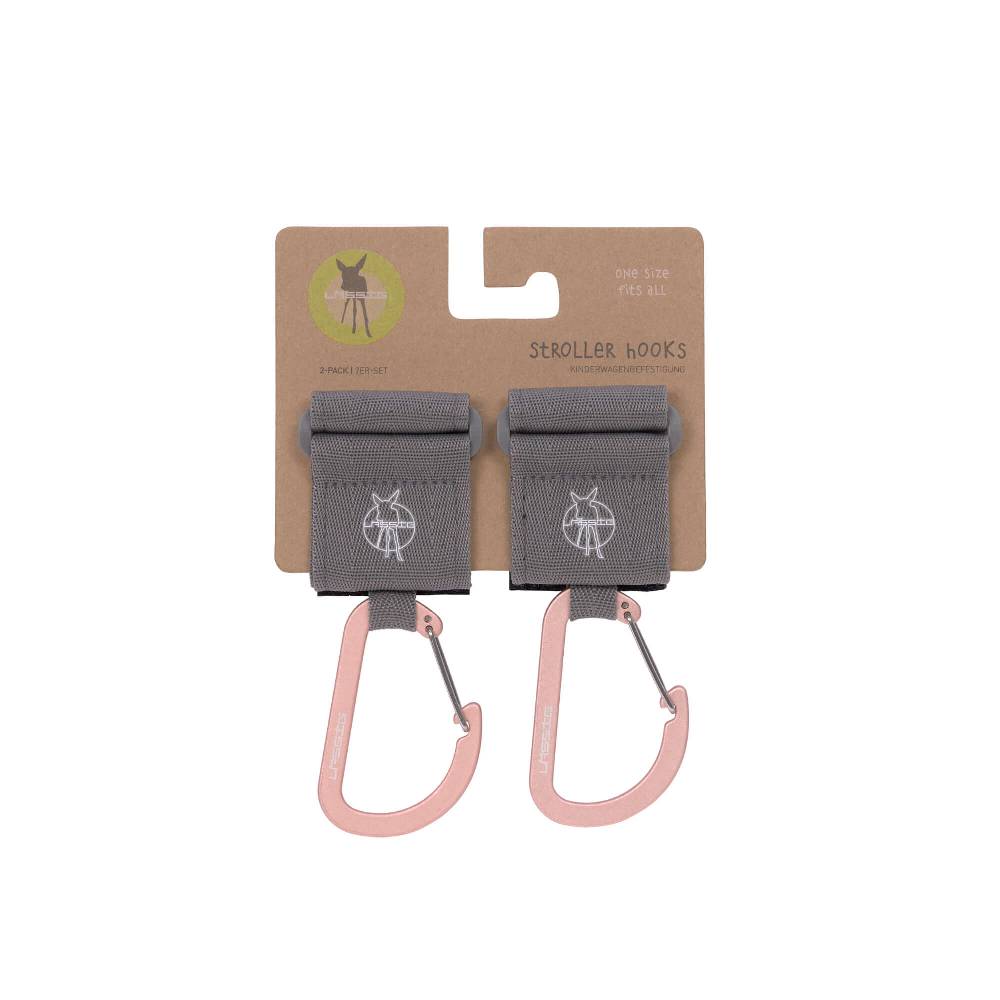 Lässig Kinderwagenhaken 2er Set - Karabiner, Grau Verkauf