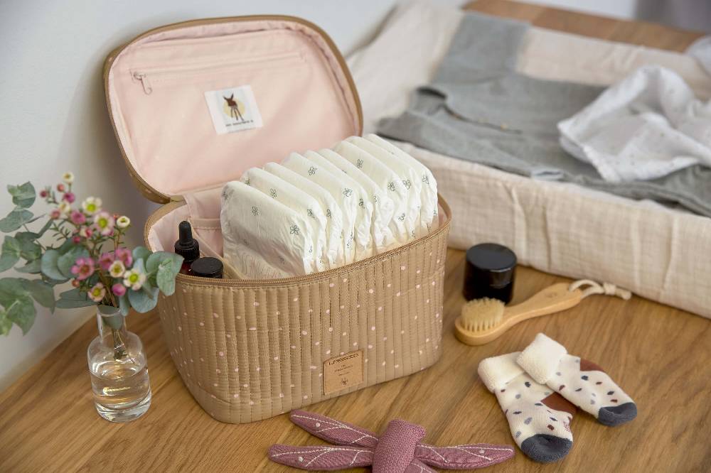 Lässig Wickeltisch Organizer - Nursery Caddy To Go, Dots Curry Schlussverkauf