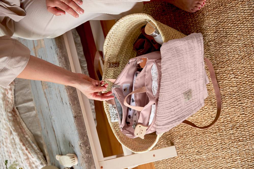 Lässig Wickeltasche - Multitalent Organizer Soft Stripes Rose, Rosa Günstiger Verkauf