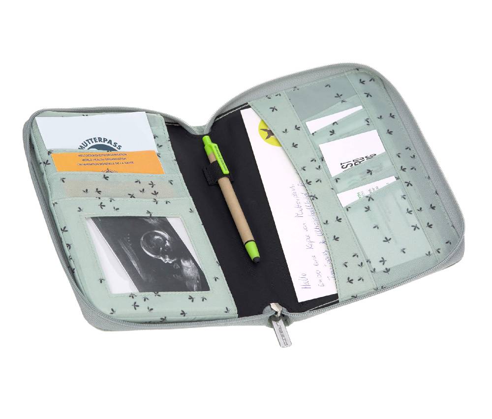 Lässig Mutterpasshülle - Document Pouch, Floral Mint Fabrikverkauf