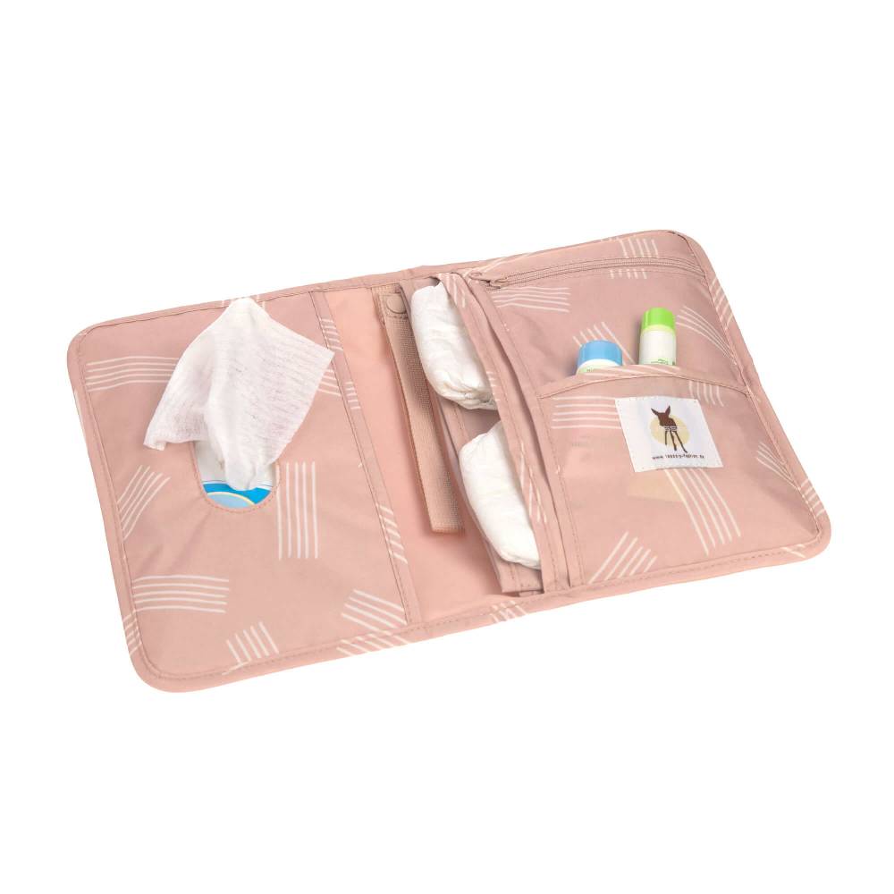 Lässig Windeltasche - Soft Stripes Rose, Rosa Blitzverkäufe