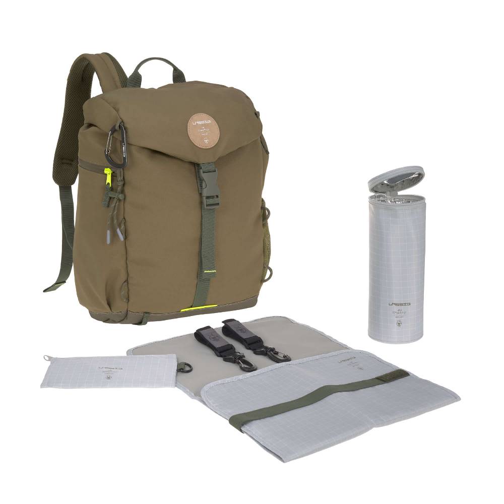 Lässig Wickelrucksack - Outdoor Backpack, Olive