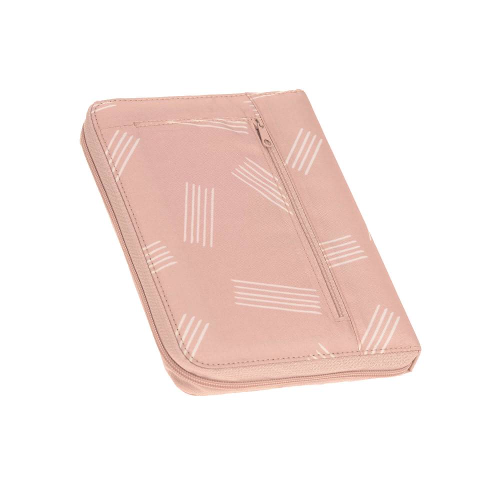 Lässig Mutterpasshülle mit Reißverschluss - Soft Stripes Rose, Rosa Vatertagsangebot