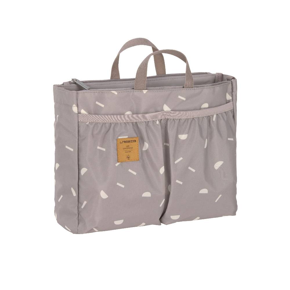 Lässig Wickeltasche - Multitalent Organizer Blocks Taupe, Grau