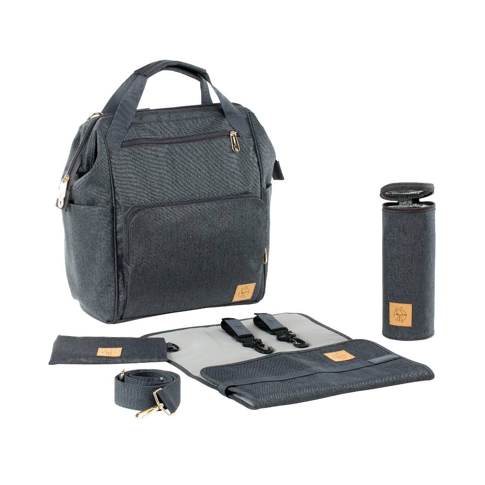Lässig Wickelrucksack - Glam Goldie Backpack, Anthracite