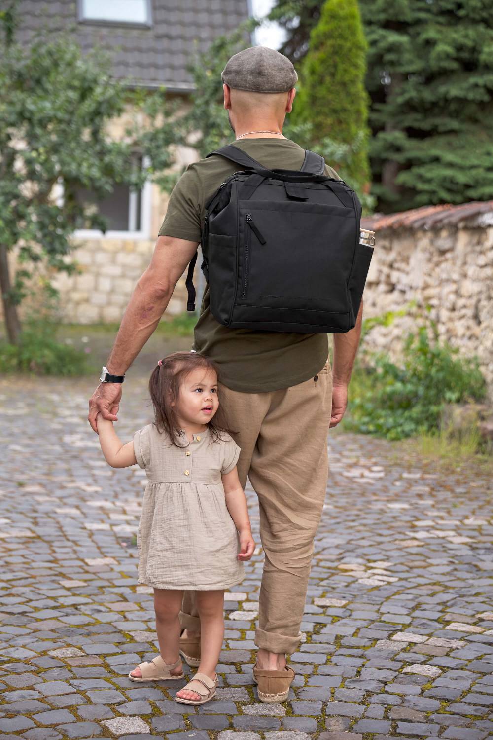 Lässig Wickelrucksack Goldie Up Green Label - Schwarz Blitzangebot