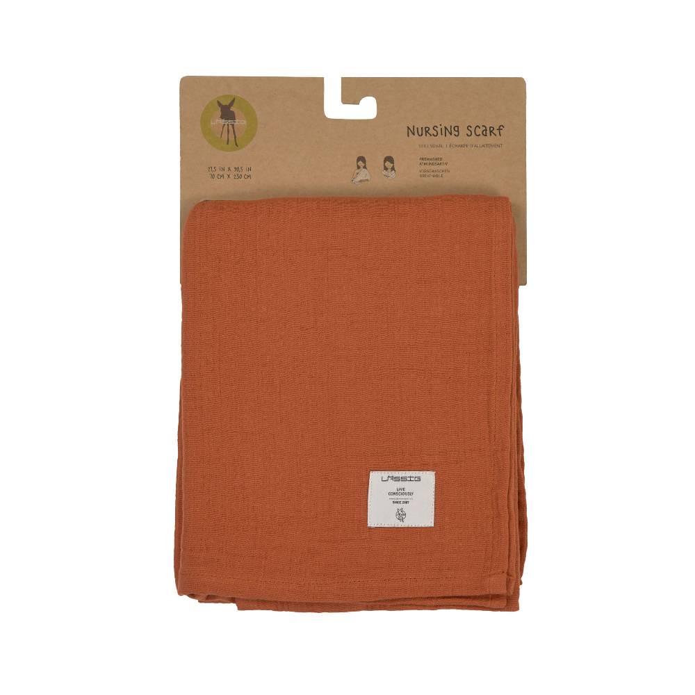 Lässig Stillschal - Musselin Nursing Scarf, Rust Große Rabatte