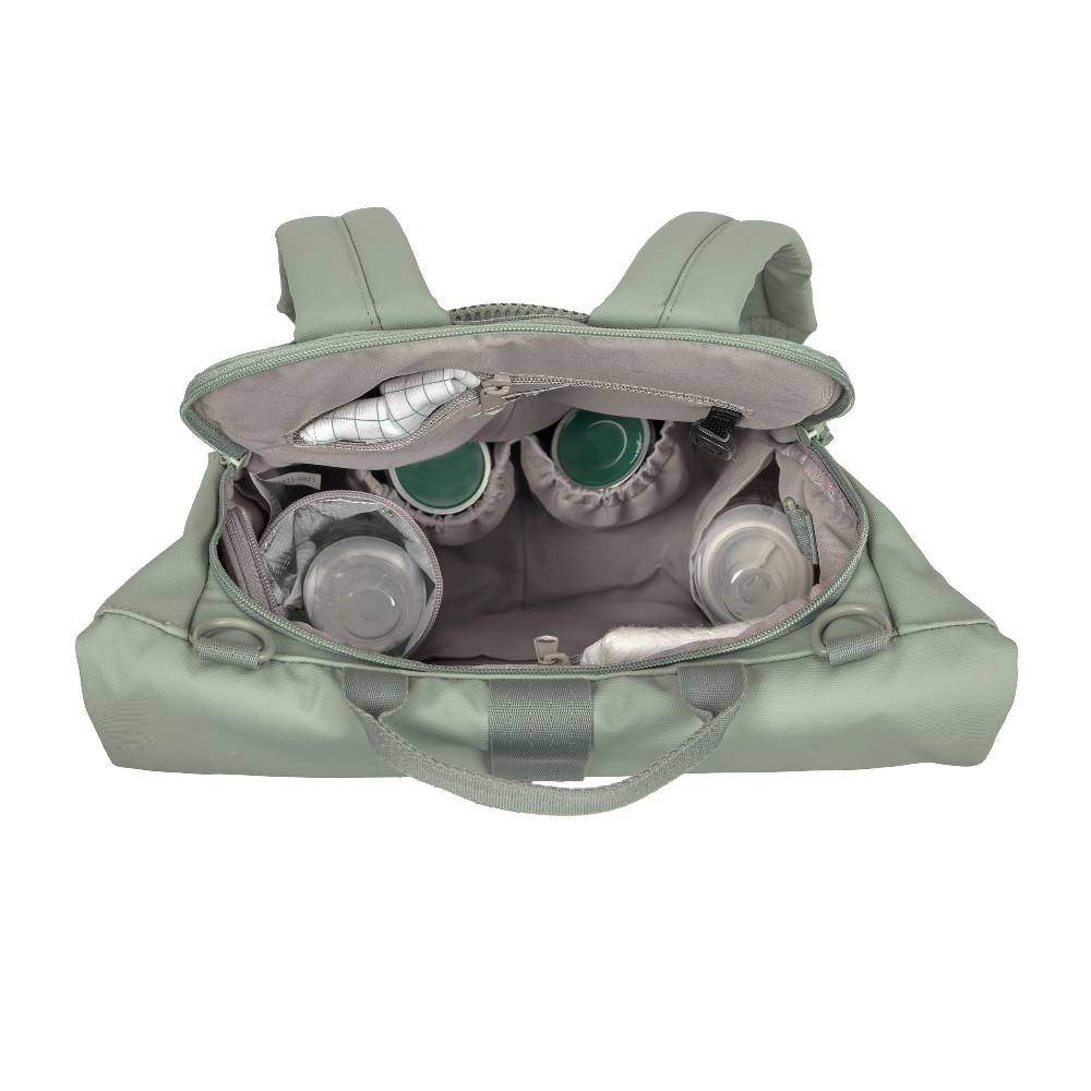 Lässig Wickelrucksack - Rolltop Up Backpack, Silbergrün Kauf eins, bekomm eins gratis
