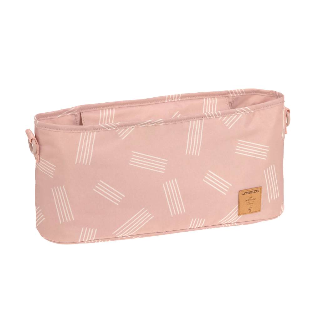 Lässig Kinderwagen Organizer - Soft Stripes Rose, Rosa