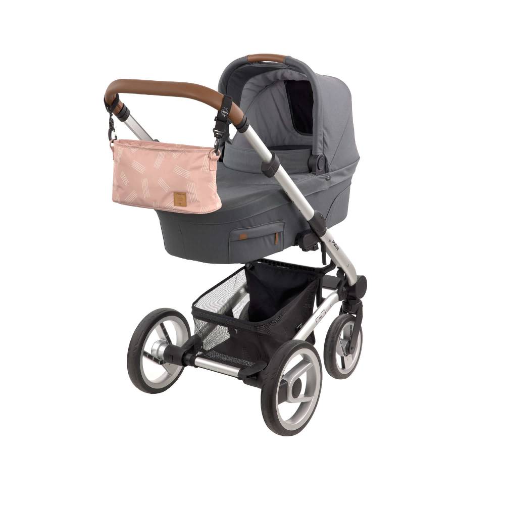 Lässig Kinderwagen Organizer - Soft Stripes Rose, Rosa Begrenzte Freigabe