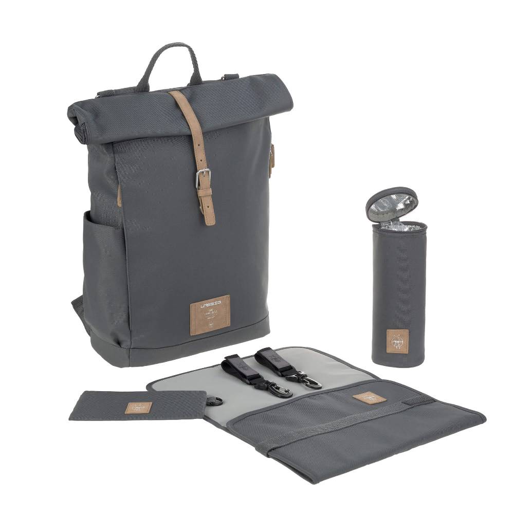 Lässig Wickelrucksack - Rolltop Backpack, Anthracite