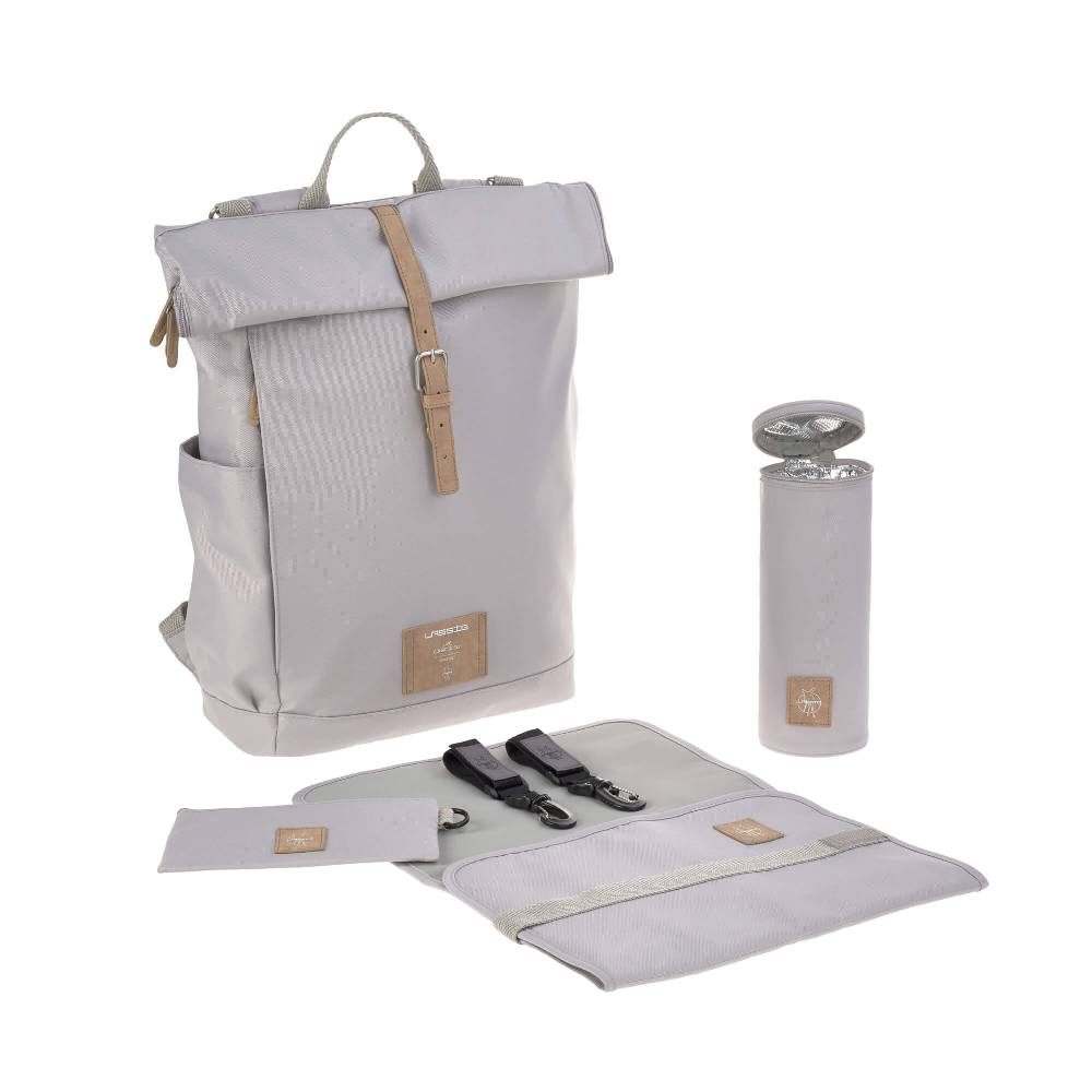 Lässig Wickelrucksack - Rolltop Backpack, Grey