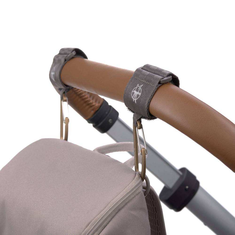 Lässig Kinderwagenhaken 2er Set - Karabiner, Anthrazit Discount Store für neue Produkte