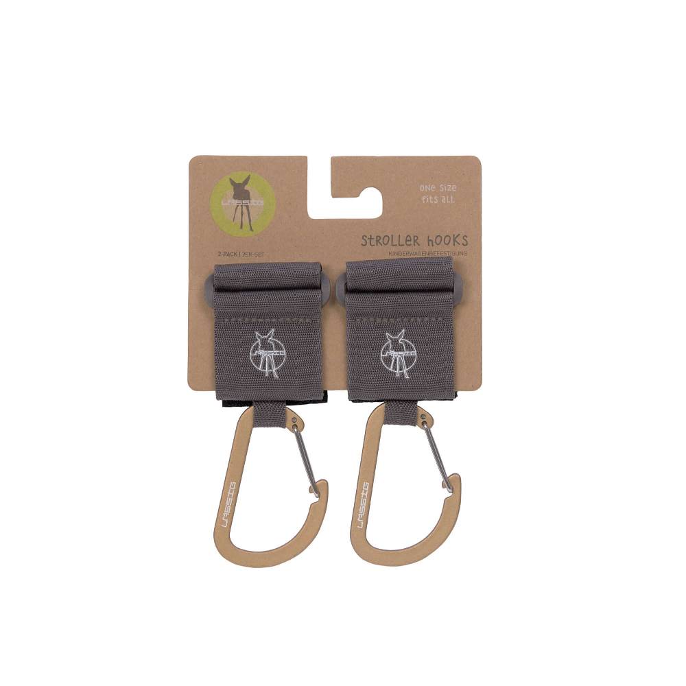 Lässig Kinderwagenhaken 2er Set - Karabiner, Anthrazit Discount Store für neue Produkte