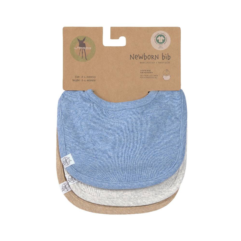 Lässig Spucklätzchen 3er Set - Baumwolle (bio), Blau Hellgrau Beige Black Friday Preise