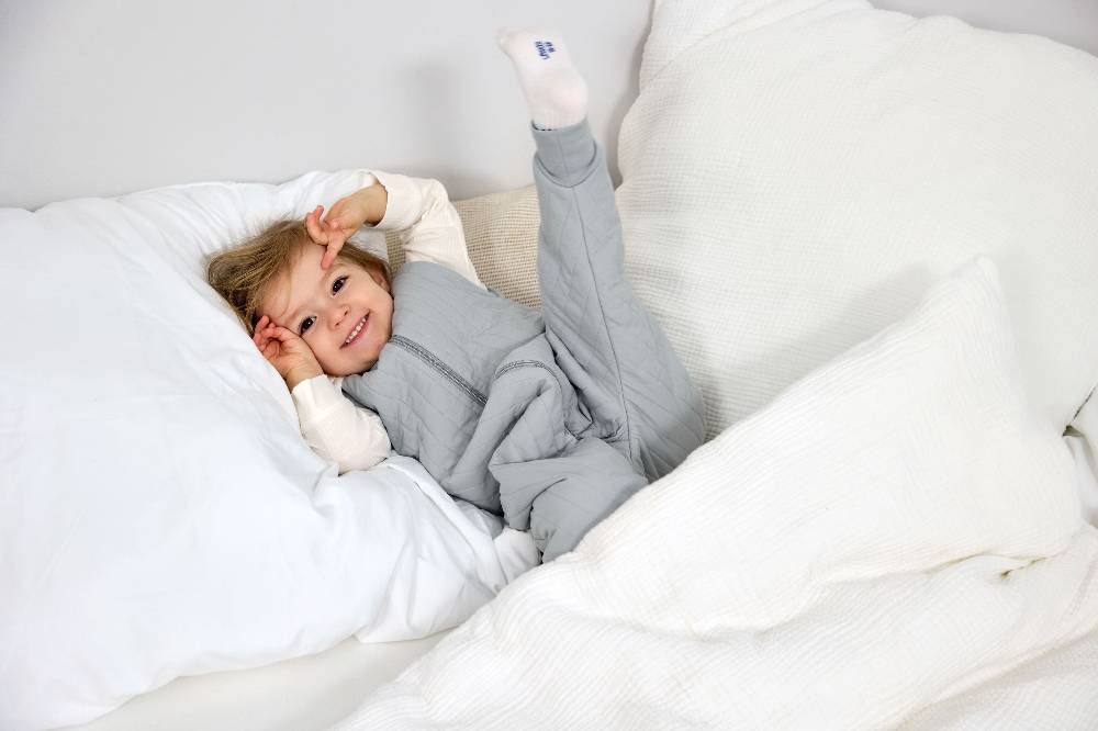 Lässig Kinder Schlafoverall 3 TOG - Bio Baumwolle, Hellblau 50% Rabatt für begrenzte Zeit