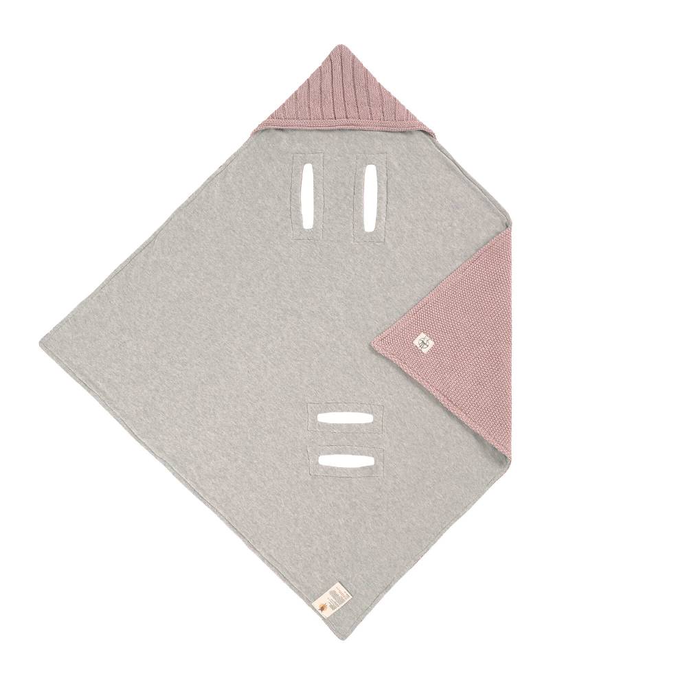 Lässig Einschlagdecke Baby - Bio Baumwolle, Dusky Pink