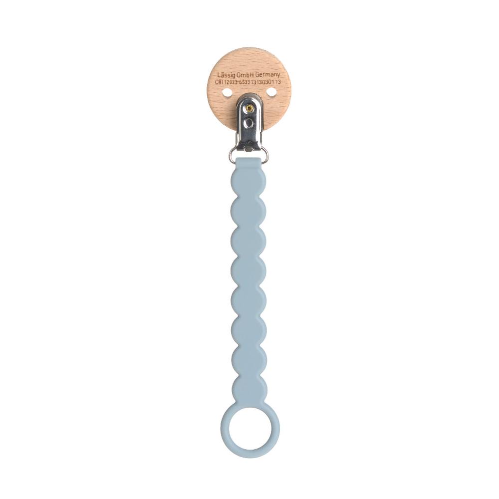 Lässig Schnullerkette - Tiny Smile, Hellblau im Angebot