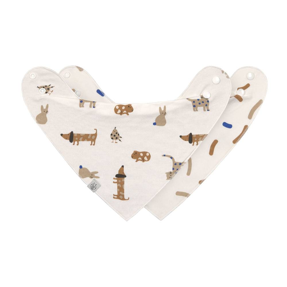 Lässig Dreieckstuch Baby (2 Stk) - Bandana, Little Mateys Royal Blau