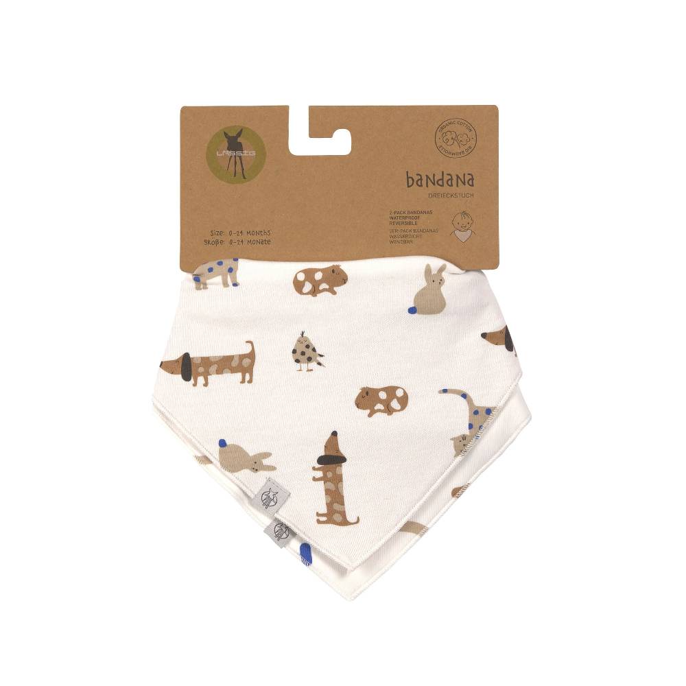 Lässig Dreieckstuch Baby (2 Stk) - Bandana, Little Mateys Royal Blau Günstiger Verkauf