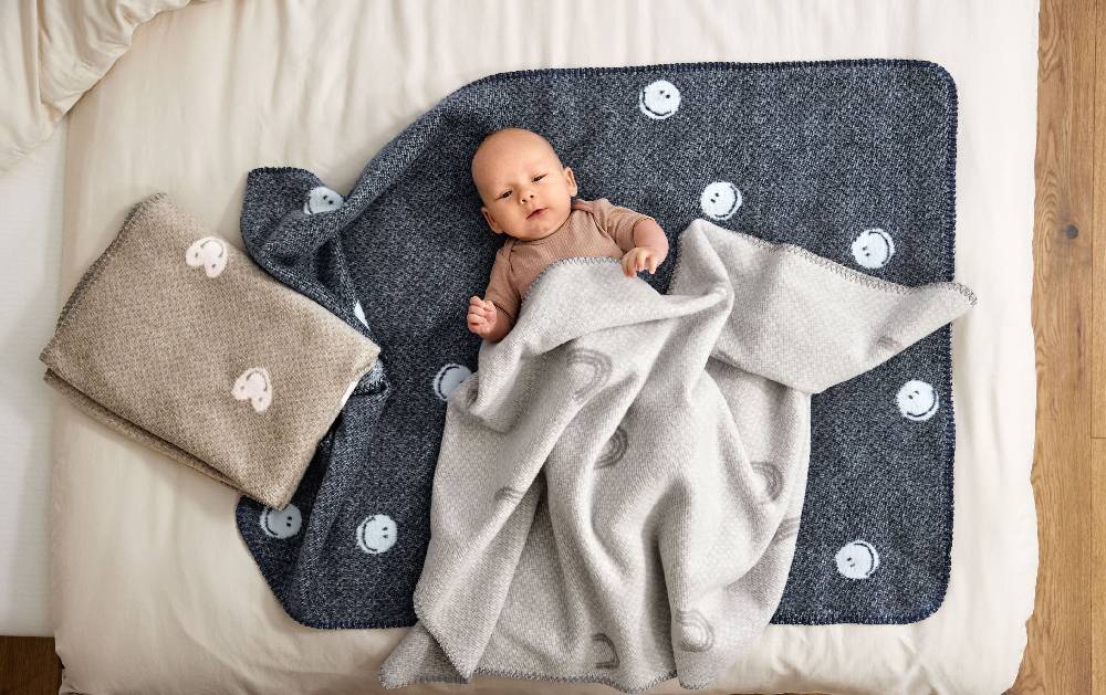 Lässig Babydecke - Bio Baumwolle, Grau Rosa Blitzverkäufe