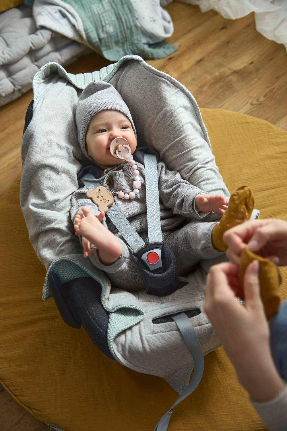 Lässig Einschlagdecke Baby - Bio Baumwolle, Light Mint Limitierter Zeitrabatt