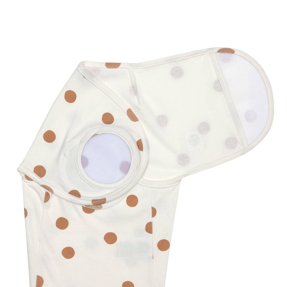 Lässig Pucksack - Bio Baumwolle, Big Dots Milky, Weiß Versandkostenfrei