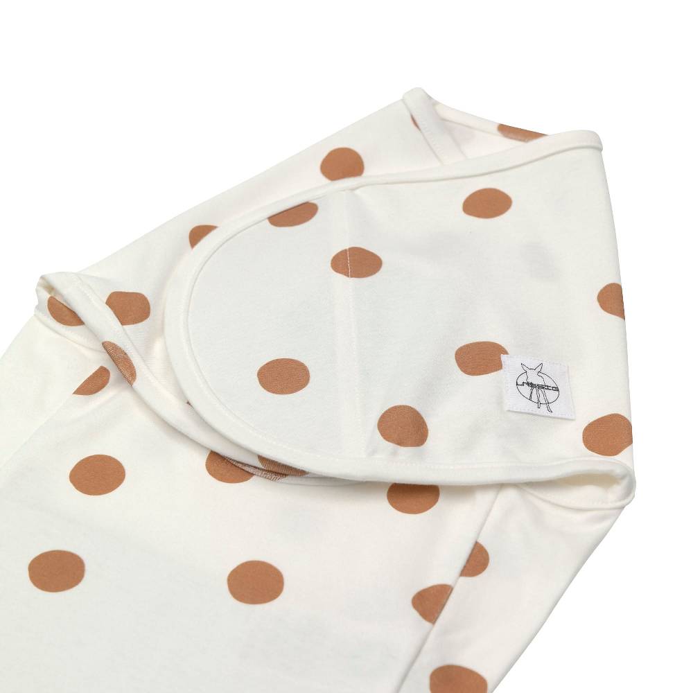 Lässig Pucksack - Bio Baumwolle, Big Dots Milky, Weiß Versandkostenfrei