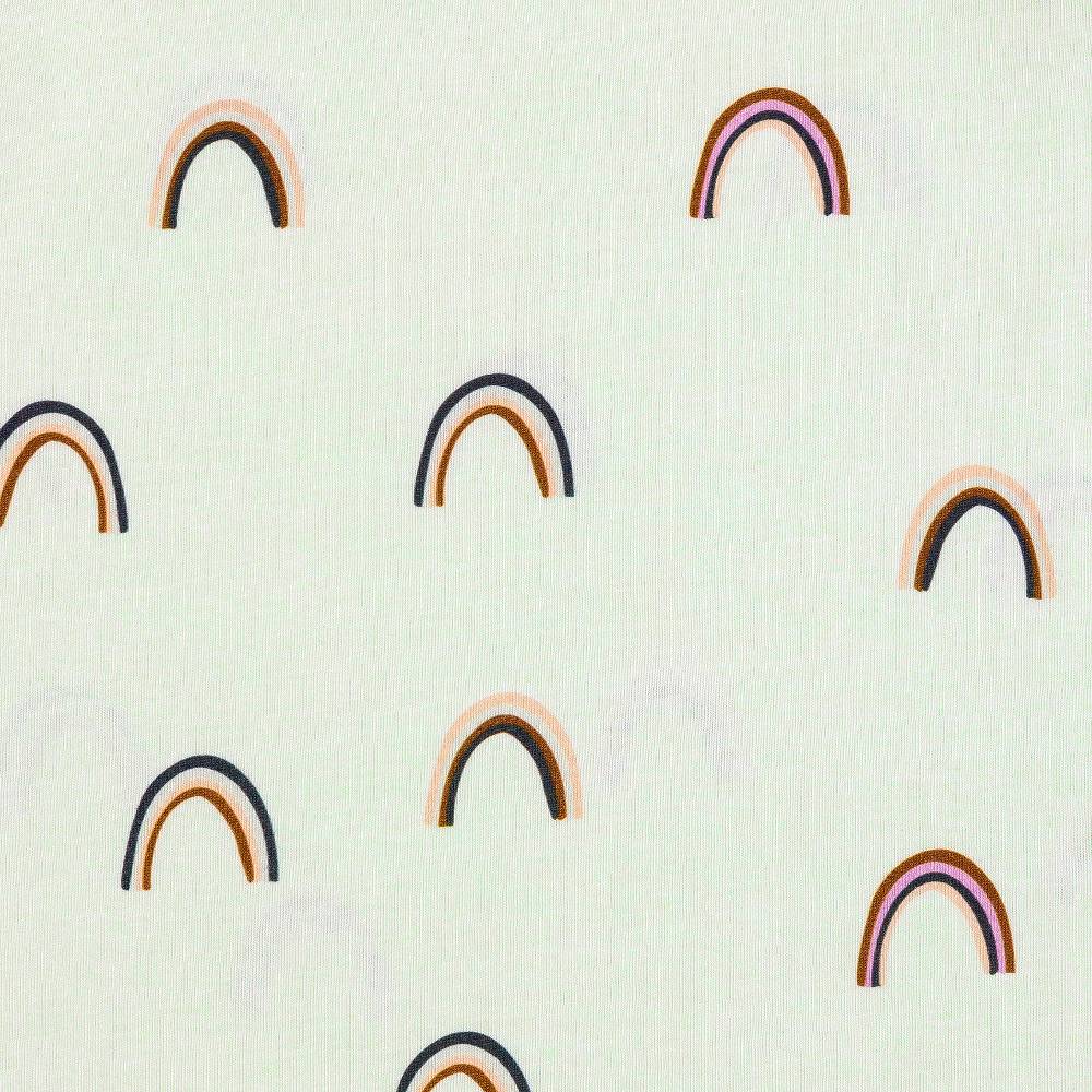 Lässig Baby Schlafoverall - Bio Baumwolle, Regenbogen, Mint Flash Sale
