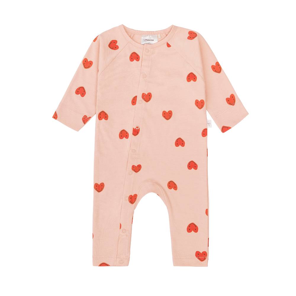 Lässig Baby Schlafoverall - Bio Baumwolle, Herzen, Rosa Online Shopping