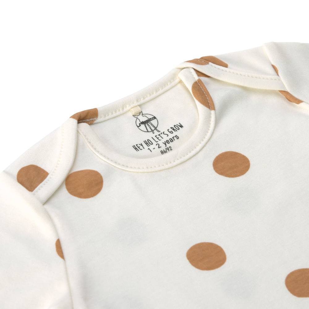 Lässig Baby Body langarm - Bio Baumwolle, Punkte, Weiß Black Friday