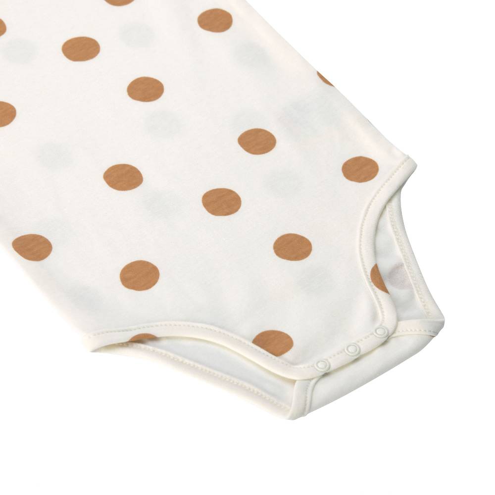 Lässig Baby Body langarm - Bio Baumwolle, Punkte, Weiß Black Friday