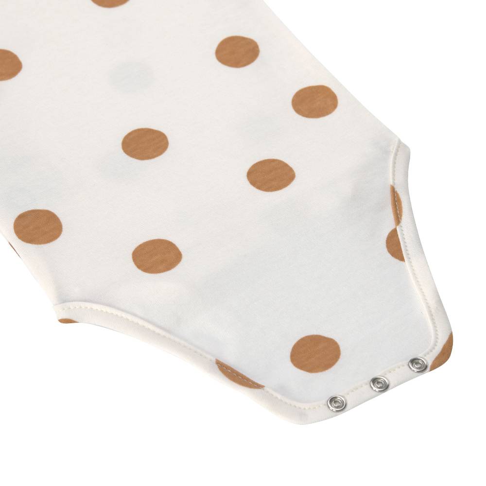 Lässig Baby Body langarm - Bio Baumwolle, Punkte, Weiß Black Friday