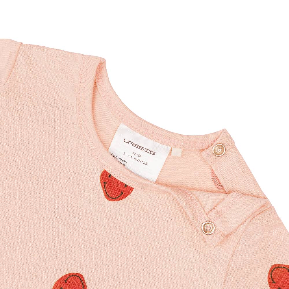 Lässig Baby Jumpsuit - Bio Baumwolle, Herzen, Rosa Neueste Mode