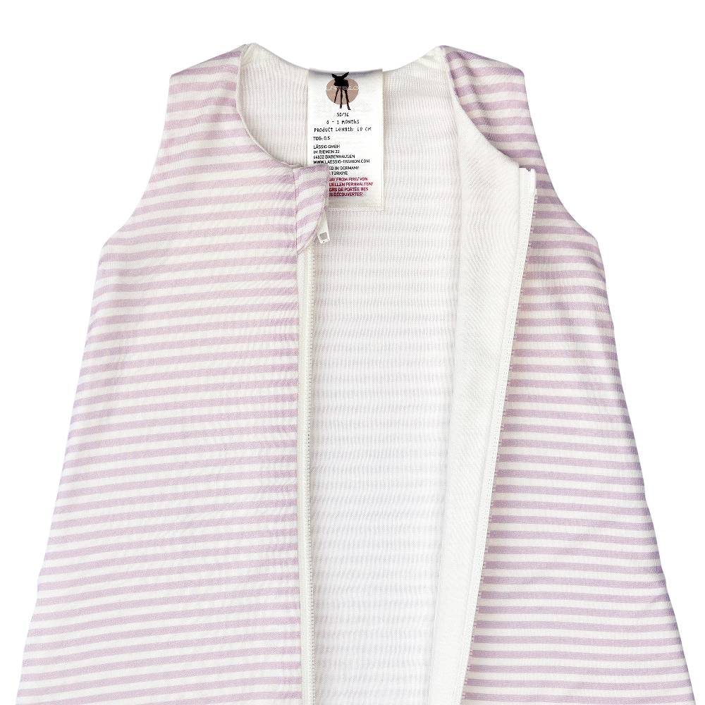 Lässig Baby Schlafsack 0,5 TOG - Gestreift, Lila Milky Blitzangebot