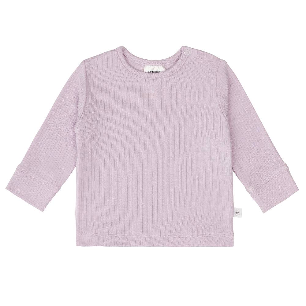 Lässig Baby Langarm Shirt - gerippt, Lila