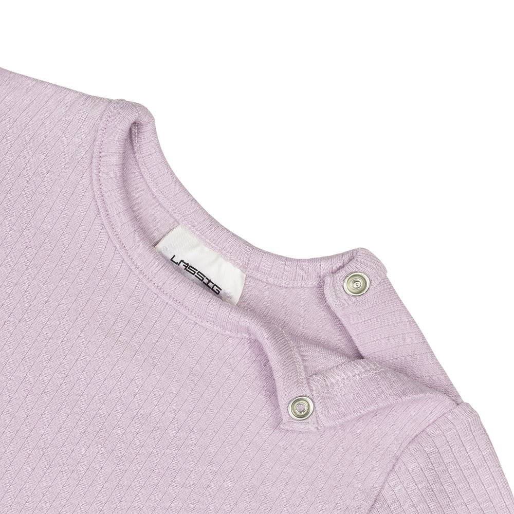 Lässig Baby Langarm Shirt - gerippt, Lila Sonderangebote