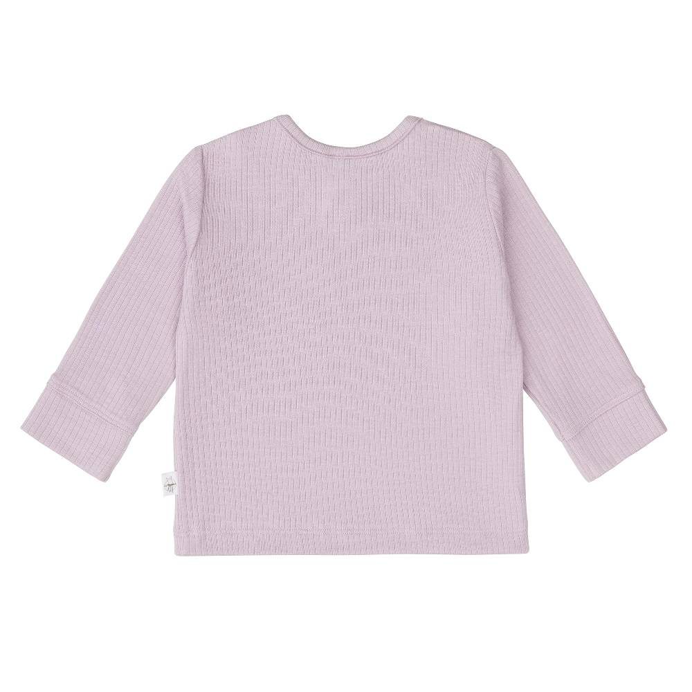Lässig Baby Langarm Shirt - gerippt, Lila Sonderangebote