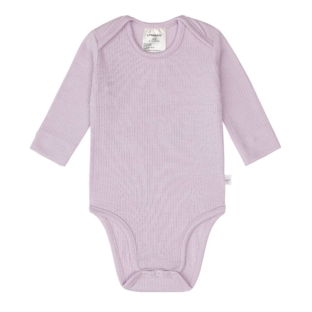 Lässig Baby Body Langarm - gerippt, Lila Tiefpreis